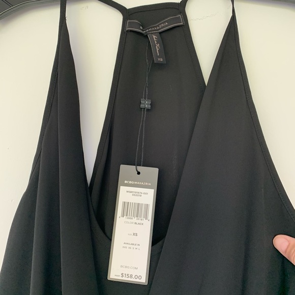 NWT BCBG Draped-Front Faux Wrap Top - Picture 7 of 8